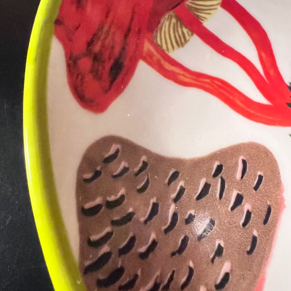 Anthropologie Nathalie Lete Mushroom 8" Salad Dessert Plate Wavy Edge - Picture 6 of 7